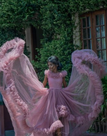 High-low dress gown