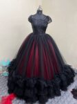 Ball gown black&red (2438)