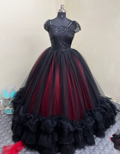 Ball gown black&red (2438)